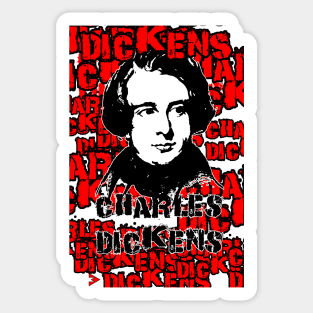 Young Charles Dickens Sticker